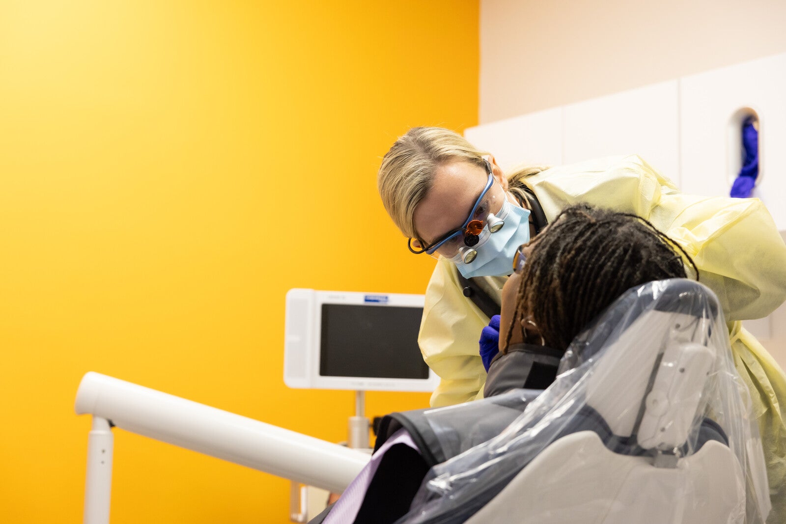Patient examination, evaluation at Penn Dental